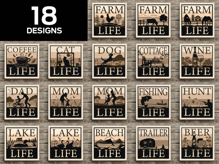LIFE Signs and Stands - 18 Designs - Laser Ready File - All Lasers ...