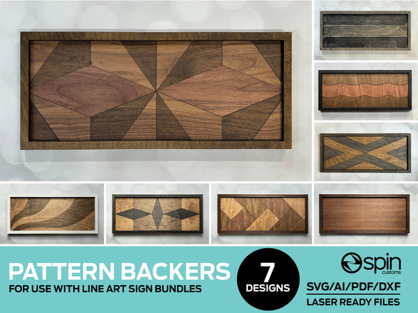 BACKGROUND PATTERNS BUNDLE for Line Art Signs