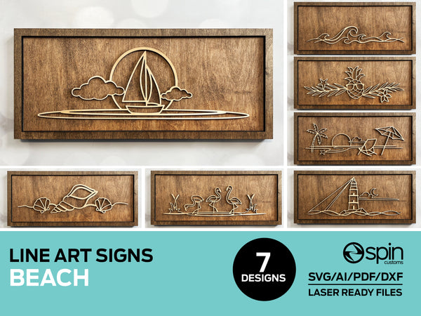 Line Photo Sign Line Art Signs – That Laser Dude