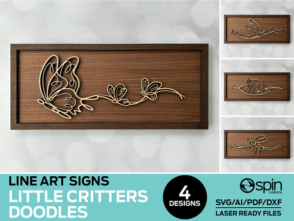 Little Critters "DOODLES" Line Art Signs - 4 Designs