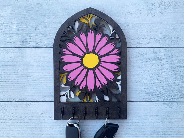 Daisy Arch Key Hanger or Decor - Laser Ready file - Glowforge and All Lasers