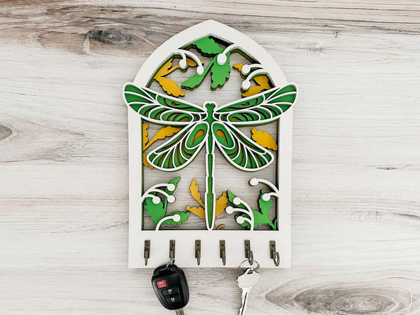 Dragonfly Arch Key Hanger or Decor - Laser Ready file - Glowforge and All Lasers