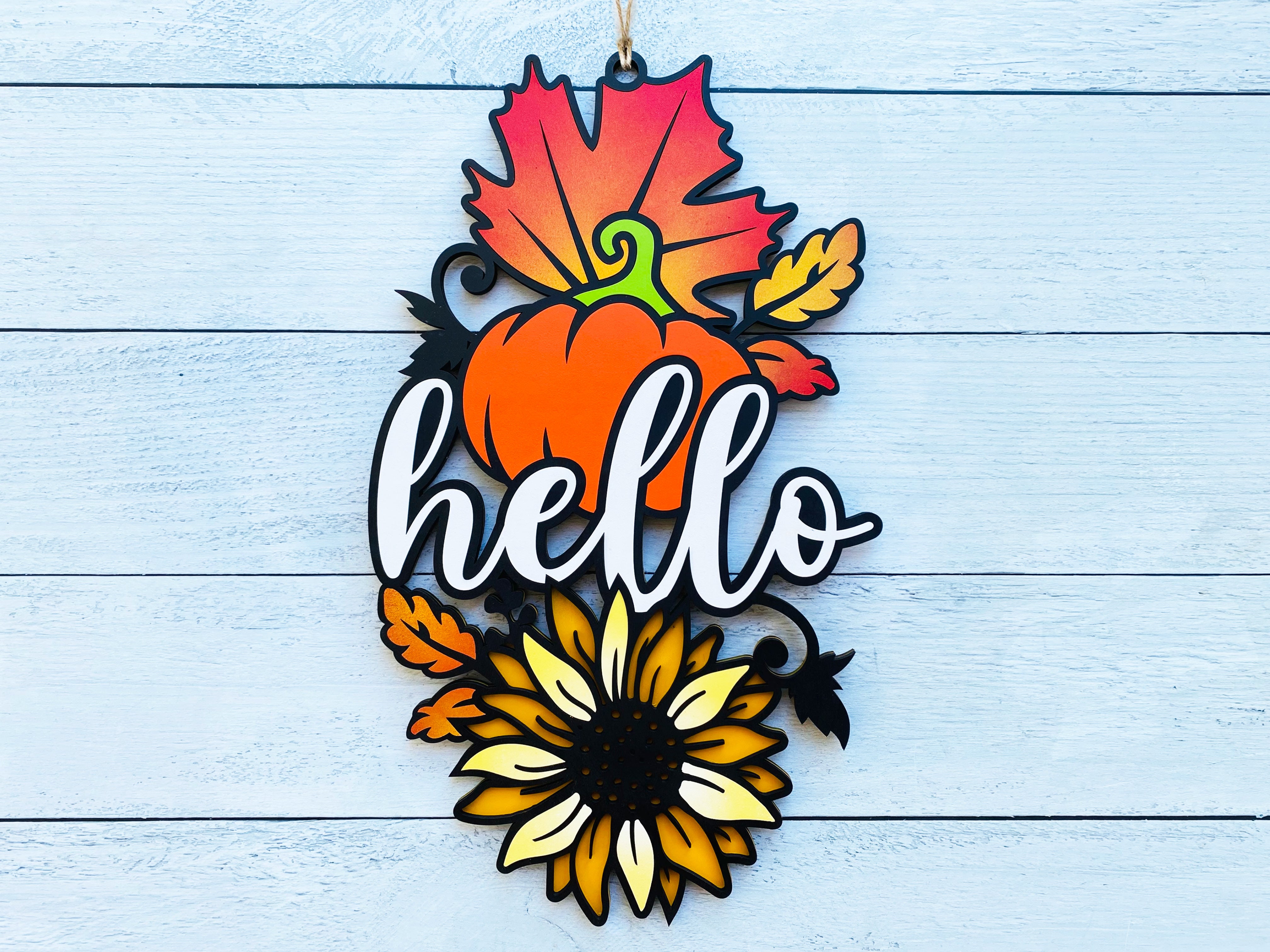 Hello Fall Sign Laser Ready File Glowforge And ALL Lasers Or Cricu Hello fall sign laser ready file glowforge and all lasers or cricu