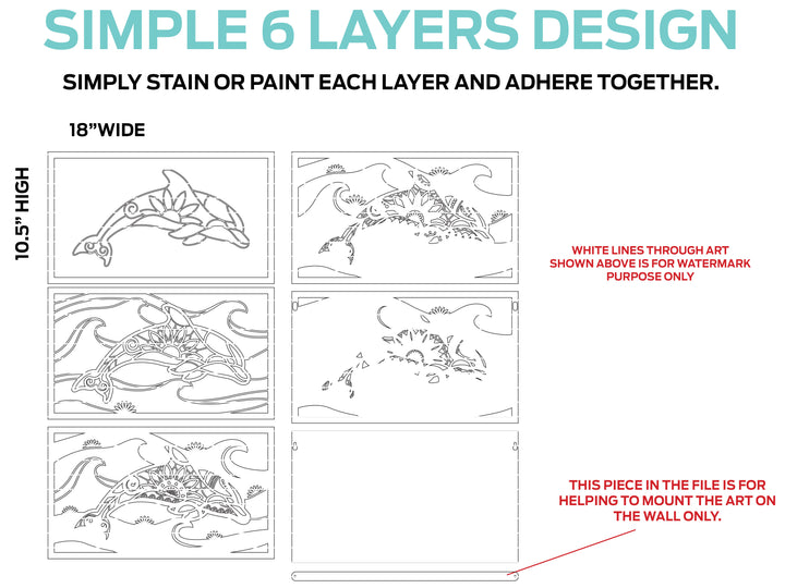 6 Layer Dolphin Design – That Laser Dude