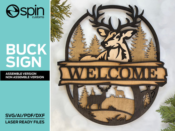 Buck Sign - Layered Assemble and Non Assemble