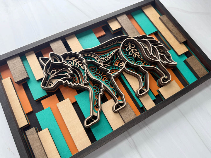 Layered Wolf Sign – That Laser Dude