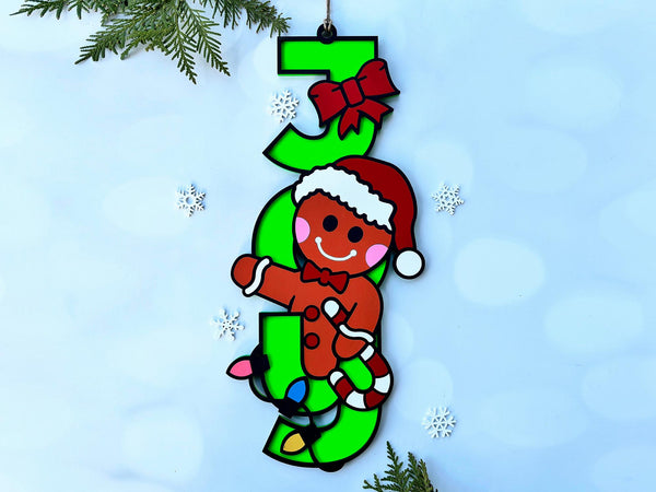 Gingerbread Man Joy Sign - Christmas - Laser ready file