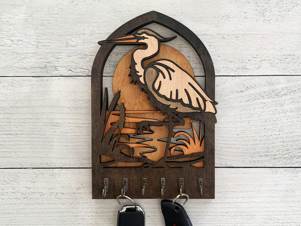 Heron Arch Key Hanger or Decor - Laser Ready file - Glowforge and All Lasers