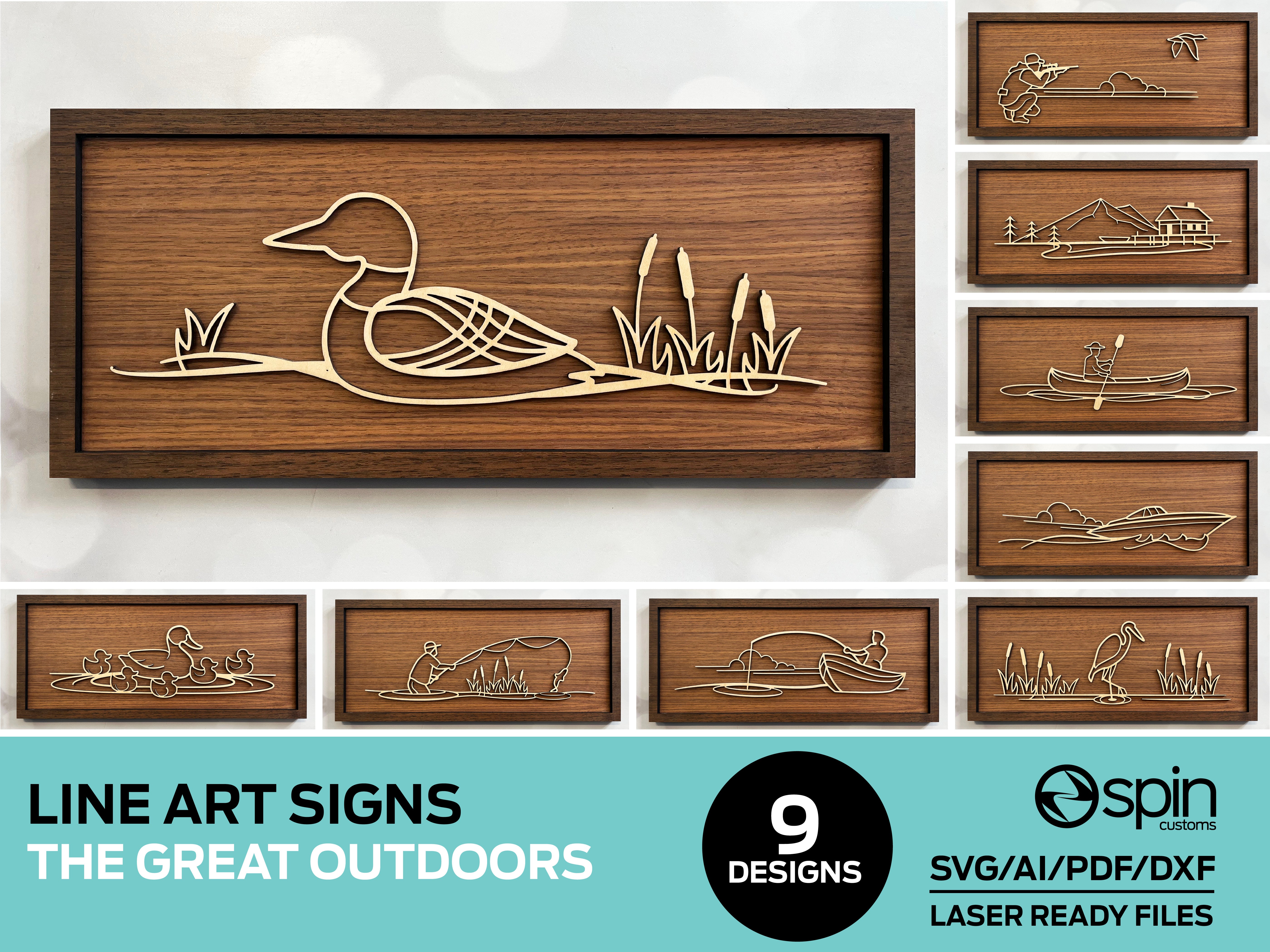 Outdoor Line Art Signs - 9 Designs – That Laser Dude