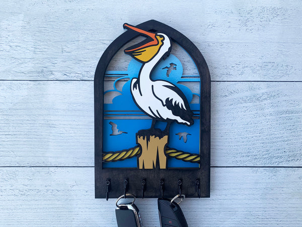 Pelican Arch Key Hanger or Decor - Laser Ready file - Glowforge and All Lasers