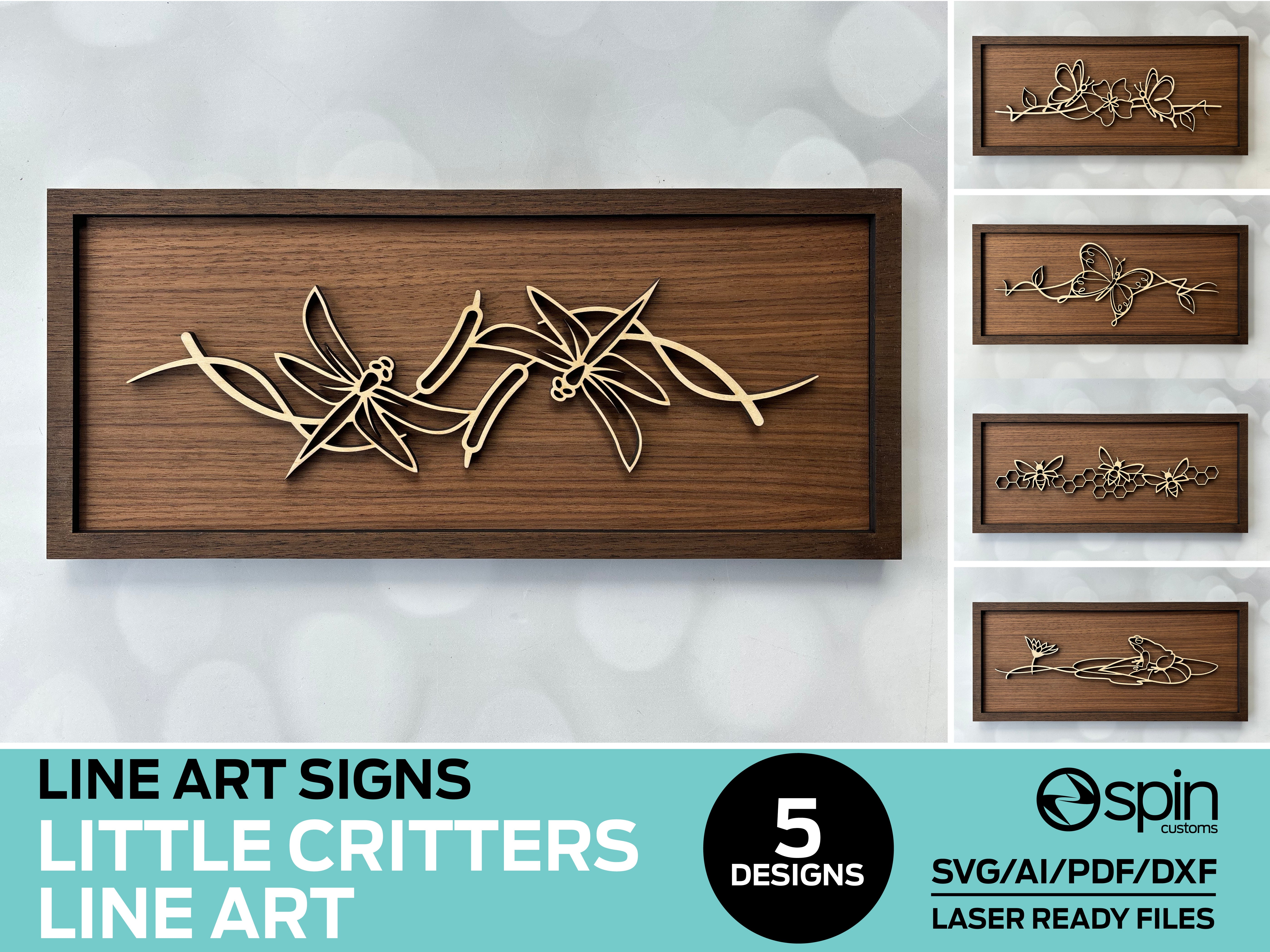 Little Critters Line Art Signs - 5 Designs – That Laser Dude