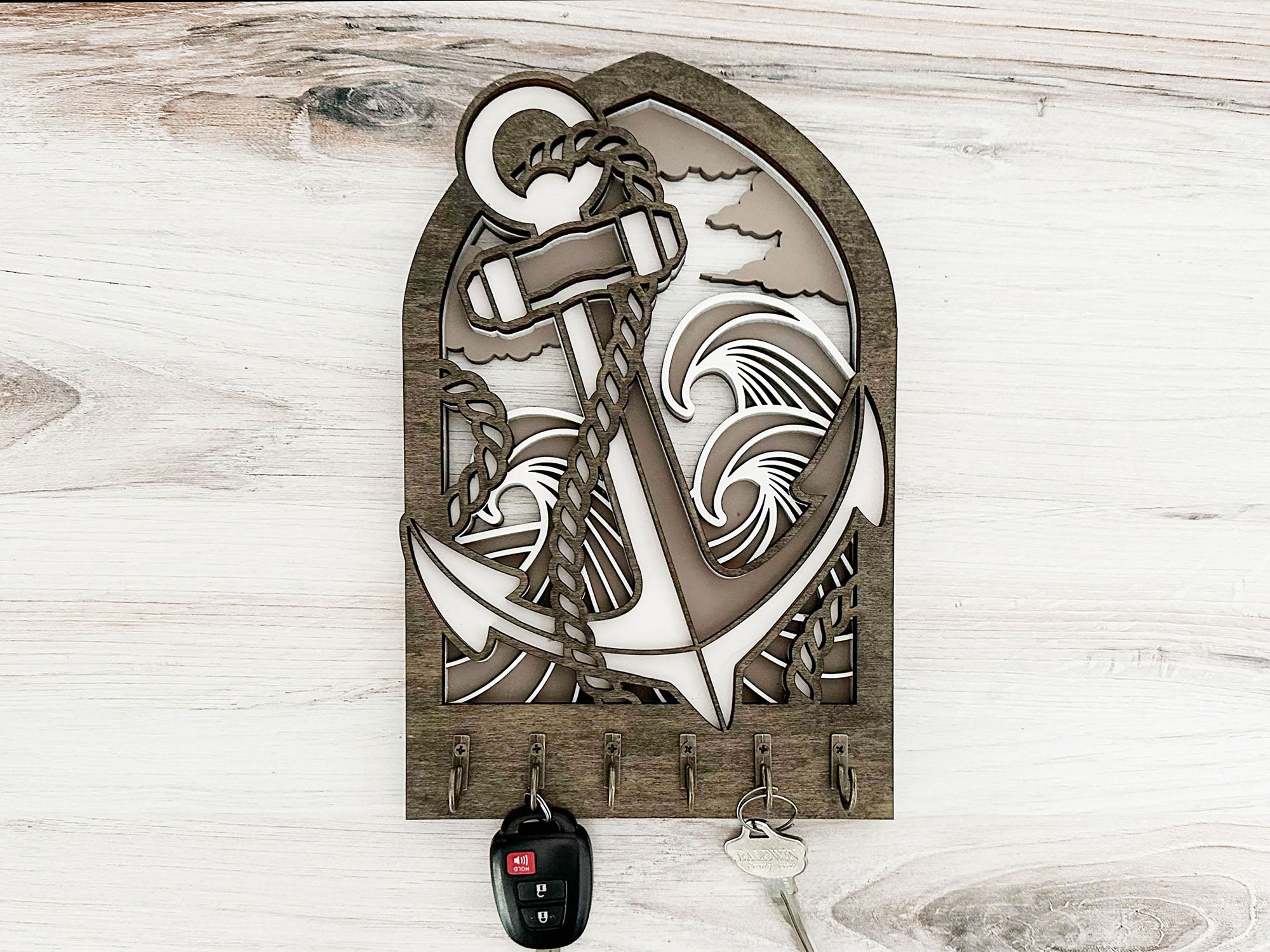 Anchor Arch Key Hanger or Decor - Laser Ready file - Glowforge and All ...