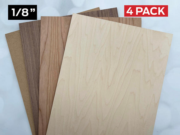 1/8" Laser Cutting Starter Package (4 Pack)