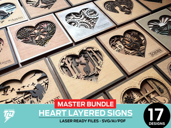 Layered Heart Signs – That Laser Dude