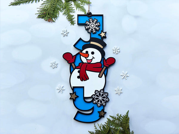 Snowman Joy Sign - Christmas - Laser ready file