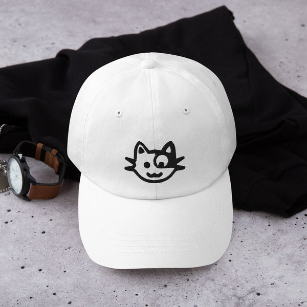 Ugly Cat Hat - White