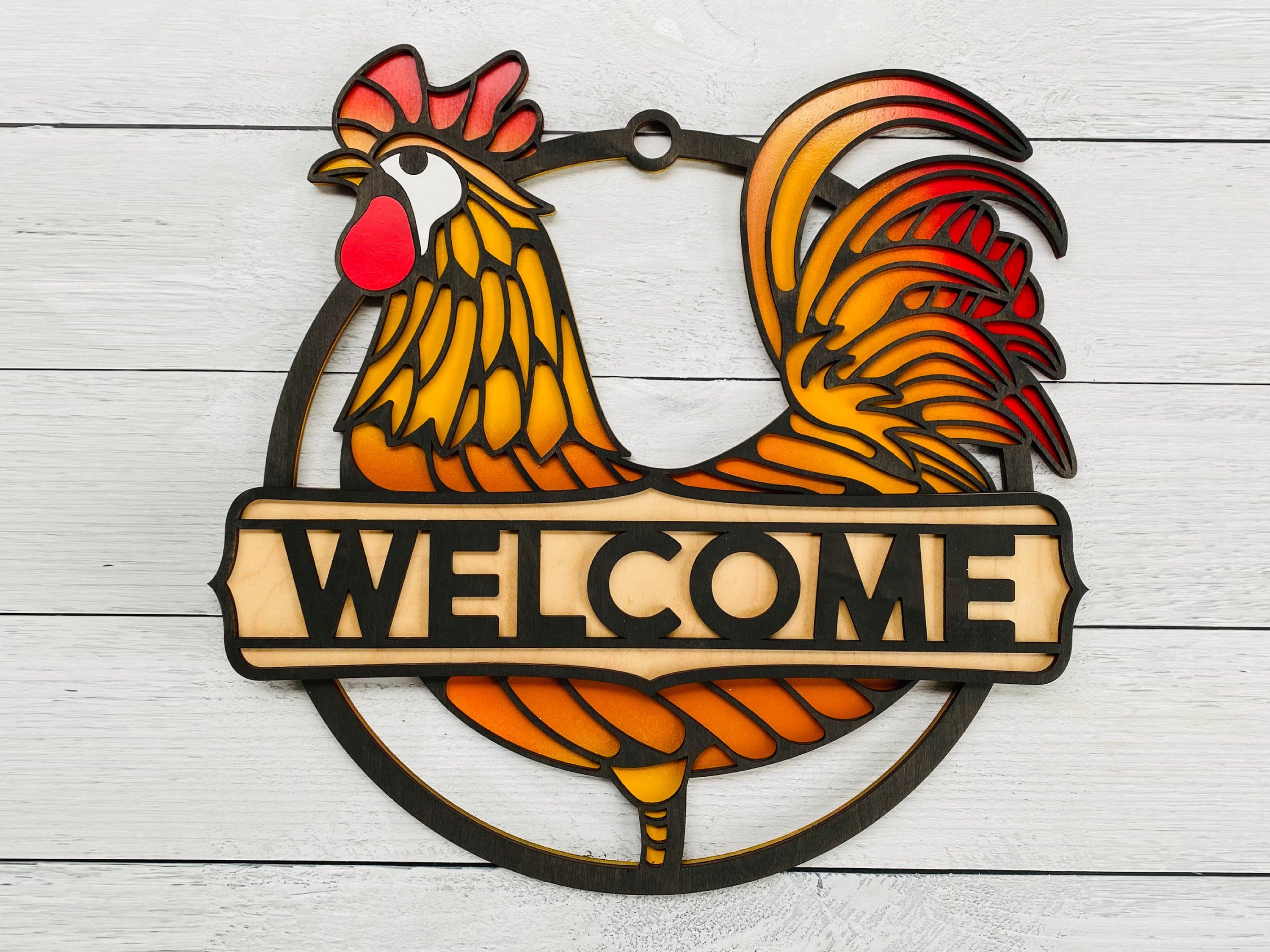 Multi-Layer Assemble and Non Assemble - Rooster/Chicken Sign – That ...
