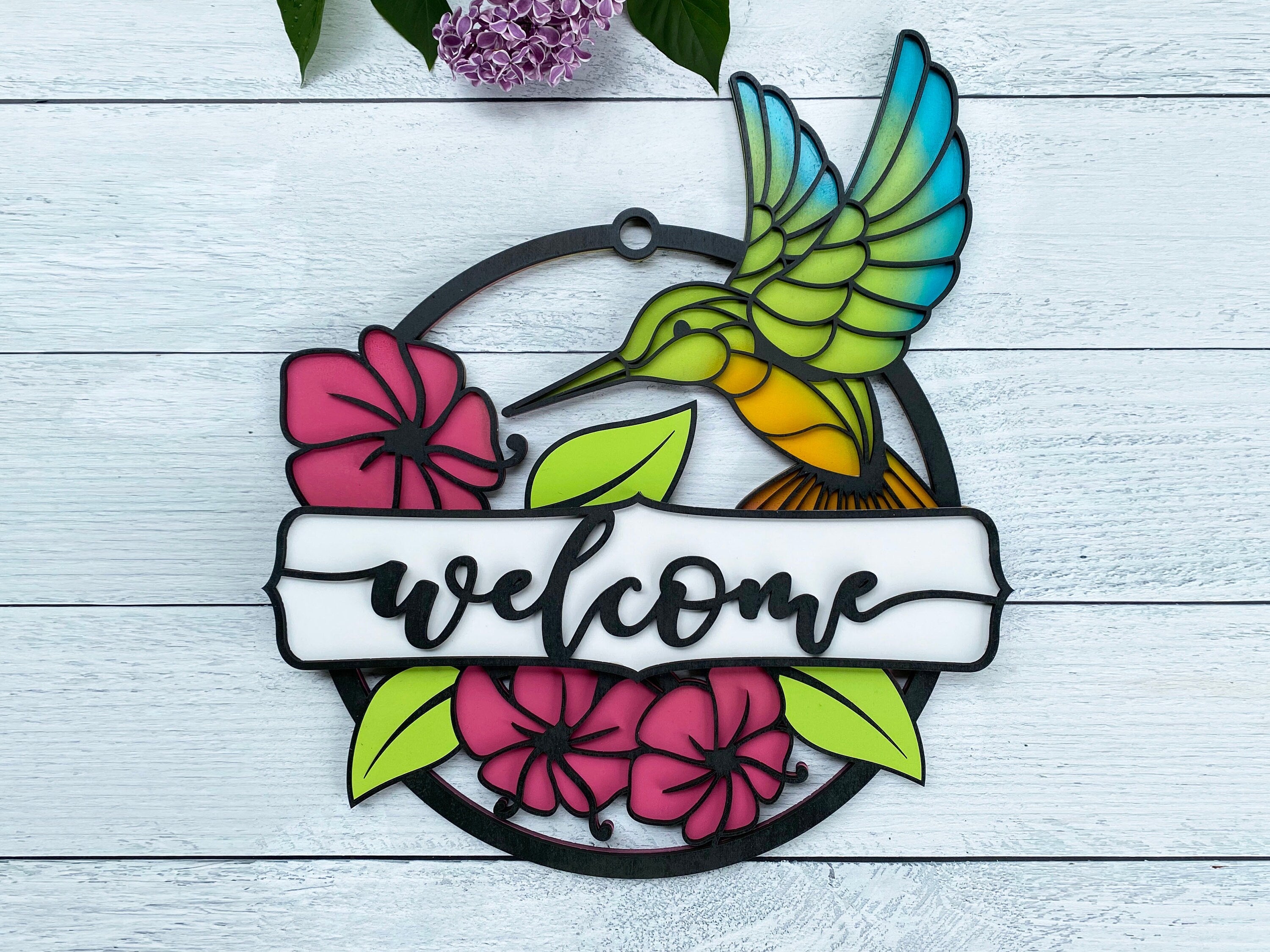 Multi-Layer Assemble and Non Assemble - Hummingbird Sign – That Laser Dude