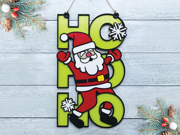 HO HO HO Sign - Santa - Christmas