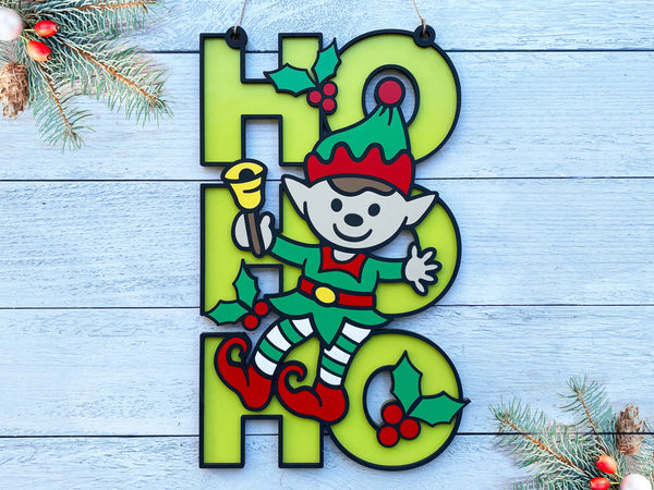 HO HO HO Sign - Elf - Christmas