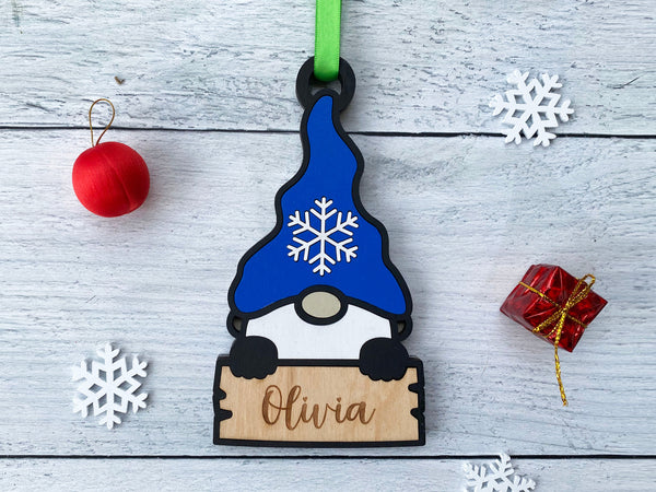 Christmas Ornament - Gnome - Personalizable