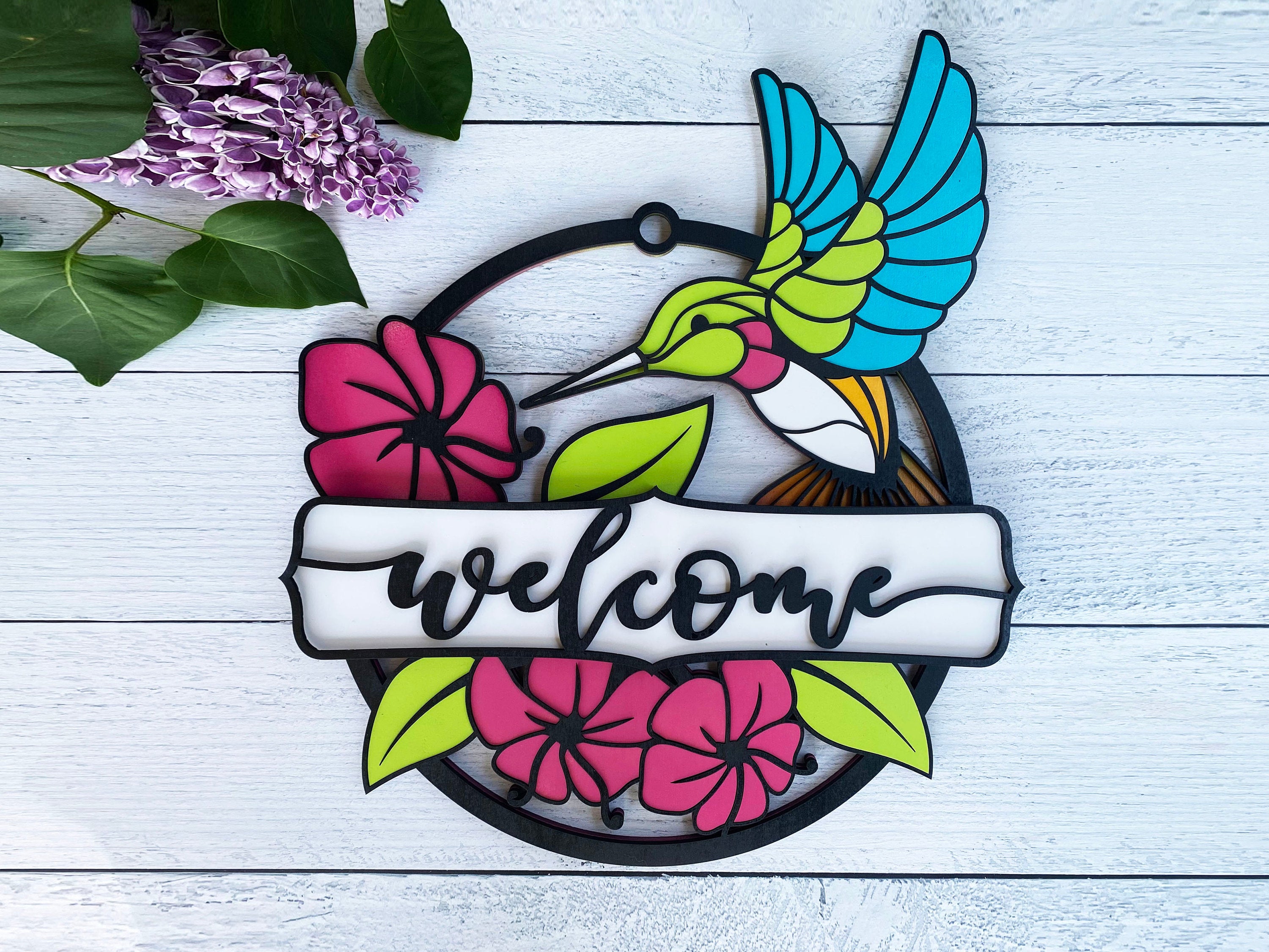 Multi-Layer Assemble and Non Assemble - Hummingbird Sign – That Laser Dude